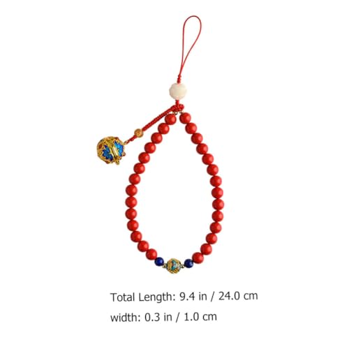 Colgante desmontable para móvil que evita caídas estilo chino rojo 2