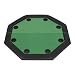 vidaXL Tablero de Póker Plegable 8 Jugadores Octagonal Verde Mesilla Auxiliar