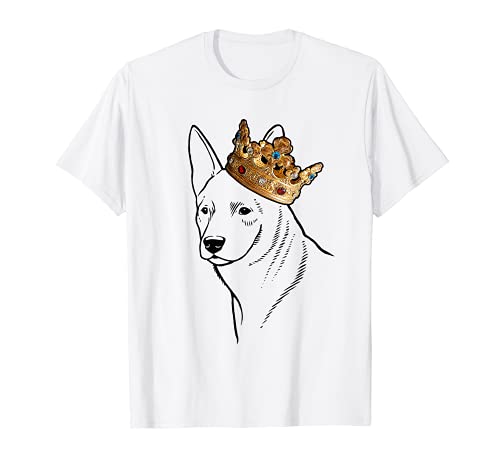 Australian Cattle Dog Wearing Crown T-Shirt, White