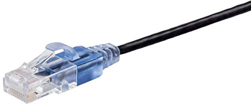 Monoprice - 115157 Slimrun Cat6A Ethernet Patch Cable - Snagless Rj45 Utp Pure Bare Copper Wire 10G 30Awg 5Ft Black 10-Pack #TOP1