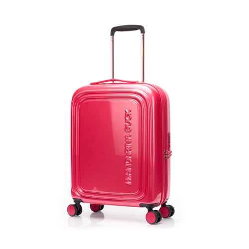 Mandarina Duck Logoduck + Metal Cabin EXP, Raspberry, Cabin, Logo Print and Metal, 44L, TSA Lock, 4 Double Spinner Wheels