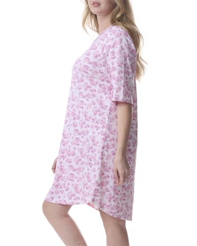 Karen Neuburger Women's Plus Size Henley Elbow Length Sleeve Sleepshirt3