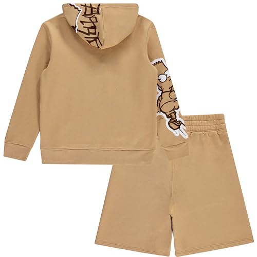 Ensemble sweat à capuche et short Bart Simpson garçon en coton doux toutes tailles - 2