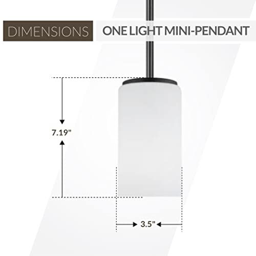 Image of Generation Lighting 1-Light Alturas Contemporary Pendant Light Fixture Midnight Black 6124601-112 | Modern Ceiling Light Fixture for Home Decor| Hanging Lamp for Indoor Lighting or Outdoor Decor