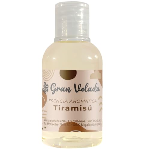 Gran Velada - Esencia Aromatica Tiramisu 50 ml | Esencia de Alta Pureza | Ideal para Jabones, Velas y Perfumes | Aroma Natural