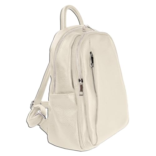 Sac à dos de ville en cuir beige ORTM101RI pour optimiser votre rangement