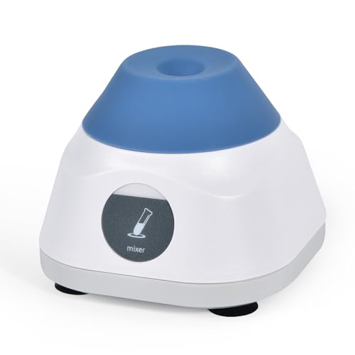 LACHOI ボルテックスミキサー 遠沈管/試験管ミキサー ミニ ボルテックスミキサー 3200RPM固定速度 4.5mm回転直径 試験管ミキサー 50mlまで 実験室/学校/マニキュア店用 コンパクト ポータブル ボルテックスミキサー