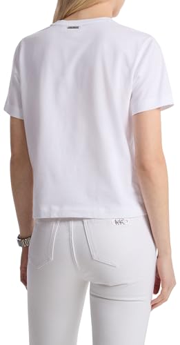 Michael Kors Women's Studded Mk Charm Cropped T-Shirt2