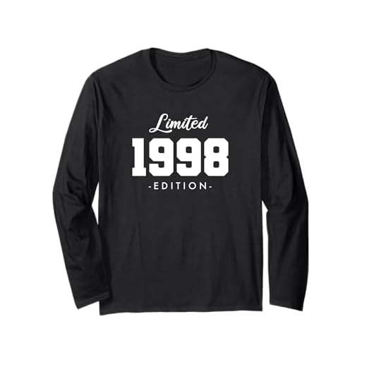 Retro 24 Años Nacido en 1998 Edición Limitada 24 Cumpleaños Manga Larga