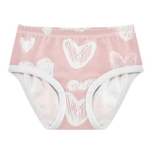 Cartoon Toddlers Underwear Floral 2t Cotton Cute Panties Girl Hearts Pink Valentine Day Undies Kids Briefs