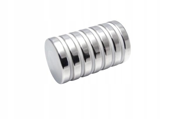 10 piezas imanes de neodimio cilíndricos 33x6 mm N38, extra fuertes y niquelados, ideales para bricolaje, manualidades, electrónica y uso industrial