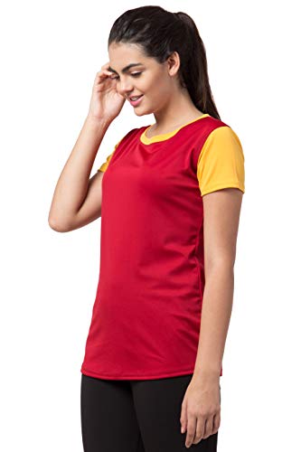 Image of BLUECON Combo Pack Solid Polyester Slim Fit Half Sleeve Women Tshirt /Multicolor Short Sleeve Tshirt for Women Sport Wear