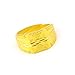 Produktbild shixiaodan Herren Open-az Gold Auto Blume Sand Gesicht Herren Ring Messing Schmuck vergoldet Druckring