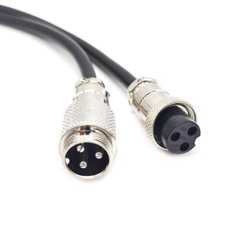 Cable conector GX16 3 pines macho a hembra 1 metro miniatura 2