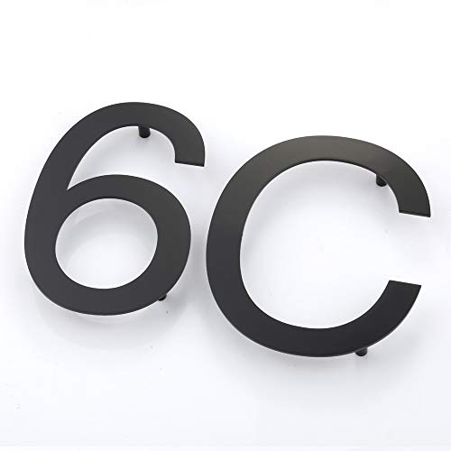 Mellewell Floating House Letters 5 Inch Stainless Steel Black, Comtemporary Style, Letter C, HN05HB-C - Thumbnail 4