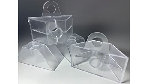 Abstandhalter aus PS Polystyrol Kunststoff, glasklar transparent, mit seitlicher Öse (Trapez Profil 70/18, Abstandhalter)