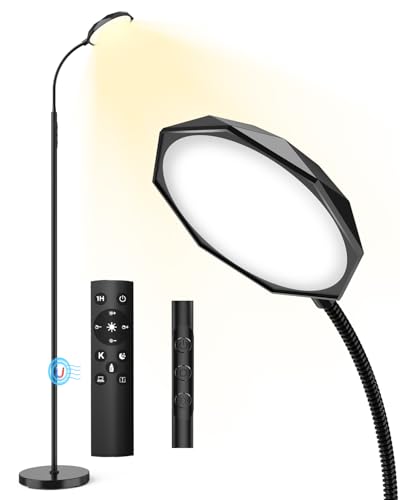 Bototek Modern Floor Lamp for Bedrooms & Living Room - Standing T...