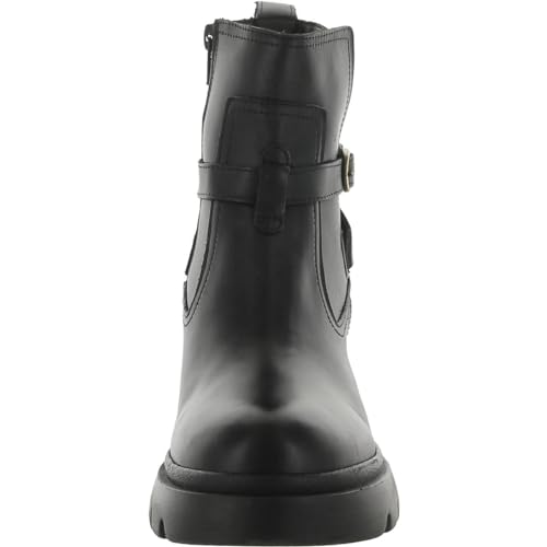 Steve Madden Women's Colletta Ankle Boot, Black Leather, 9.5