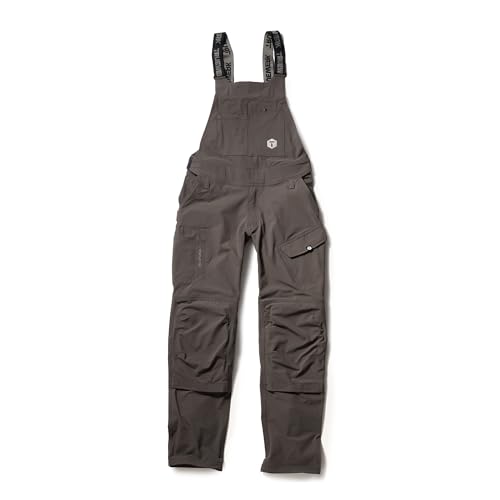 TRUEWERK Men's T1 Work Bib Overalls with Knee Pads - Lightweight Softshell, 4-Way Stretch,...