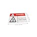 ABOOFAN 4Pcs Hot Surface Warning Labels Self Adhesive High Temperature Safety Stickers for Industrial and Kitchen Use Easy Identification to Prevent Burns