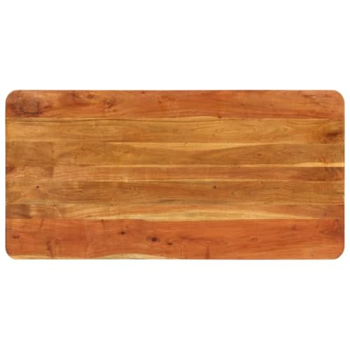 Table bois acacia massif 110x55 table d'appoint peu encombrante et durable - 5