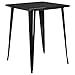 Flash Furniture 31.5'' Square Black Metal Indoor-Outdoor Bar Height Table