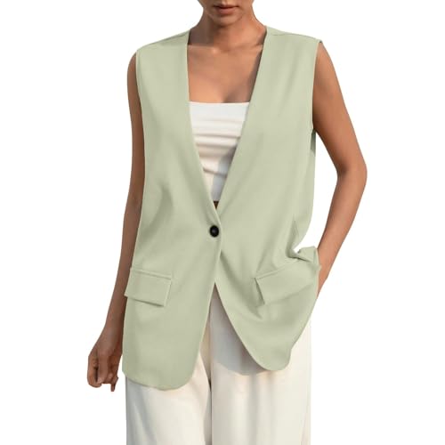 Gilet sans manches léger chic vert menthe idéal pour les tenues de mi-saison