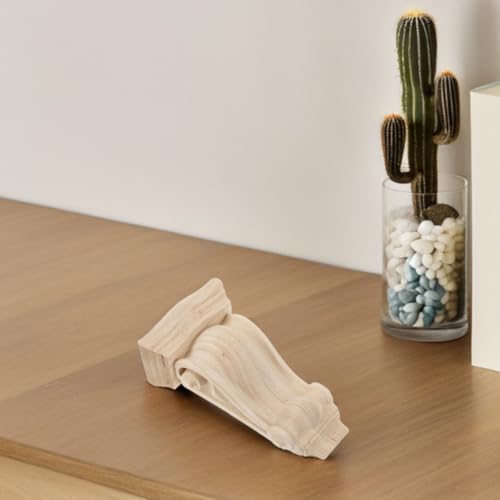 Consoles décoratives en bois sculpté Kichvoe support mural cheminée 2pcs - 5