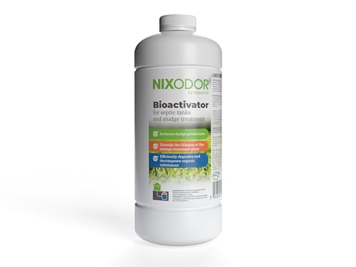 Nixodor Septic Tank Bioactivator 1L - Eco-Friendly Septic System Treatment | Breaks Down Organic Waste Eliminates Odors Ideal for Homes Restaurants & Hotels