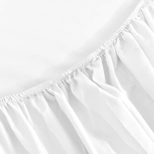 JÁCLER Twin 3 Piece Sheet Set- Microfiber Bedding - Bed Sheets - Extra Soft - Easy Fit - Breathable & Cooling Sheets - Comfy, Wrinkle, Fade - Stain Resistant– White