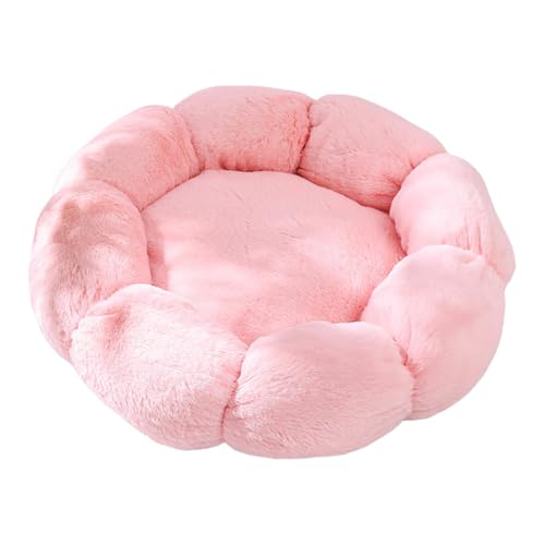 Lit chaud pour chat en peluche lavable - Panier doux forme grotte fleur - 2