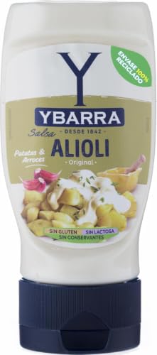 Ybarra Salsa Alioli Original Sin Conservantes, 250 ml, envase 100% reciclado