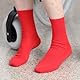 Rainbow Socks - Damen Herren Baumwolle Diabetiker Socken Ohne Gummibund - 1 Paar - Rot - Größen 44-46