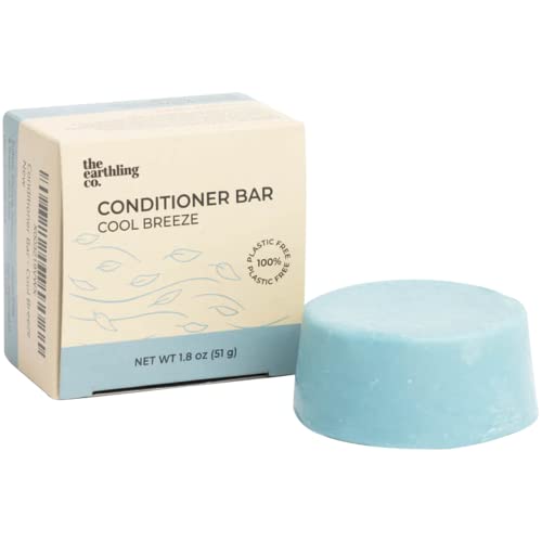 The Earthling Co. Conditioner Bar – Nourishing Plant Based Hair Conditioner For Men, Women And Kids - Vegan Formula For All Hair Types – Paraben, Silicone And Sulfate Free, Cool Breeze Scent, 1.8 Oz #TOP30