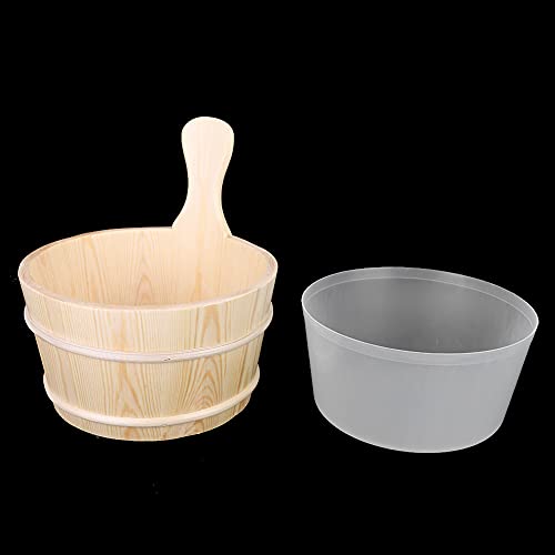 lyrlody Sauna Accessories With Heat Resistant Wooden Drum, Explosion Proof Lamp and Essential Oil Set for Sauna Supplies, Enhanced Safety Features, Easy to Use, Safe and Reliable,