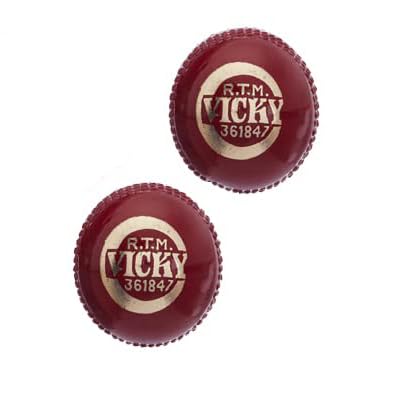 Vicky Leather Cricket Cork Ball Ideal for Intermediate & Recreational Level (Maroon, Pack of 3)-image-41