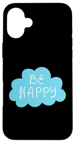 Be Happy Cute Cloud Bubble ? �|�W�e�B�u�Ȕ��I�^�C�|�O���t�B �X�}�z�P�[�X iPhone 16 Plus �p