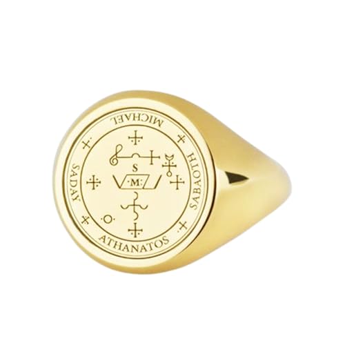 Chevalière ronde 14x14 mm Michael en argent et or noble