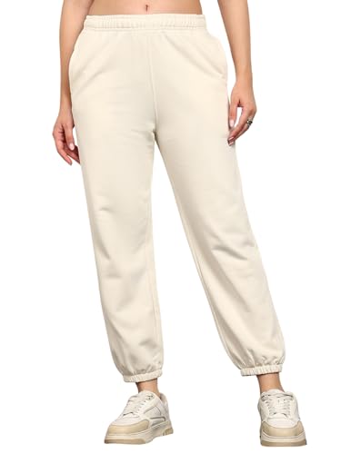 Image of Alan Jones Clothing Women's Comfort Fit Sweatpants | Heavy GSM Joggers with Side Pockets | Stylish Waist Design & Gathered Cuffs