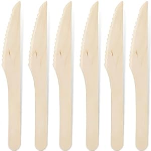 Blue Sky 3887 Einwegmesser Holzdesign 24 Stück