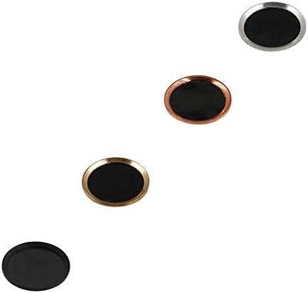 BLLQ iPhone SE 2020 Home Button Stickers Support Fingerprint Indentification Touch ID,Aluminum Frame Touch ID Button Sticker Compatible with Apple iPhone iPad iPod (Pack of 4 Black)