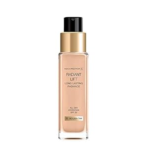 Max Factor Radiant Lift Foundation met hyaluronzuur voor een stralende en langdurige teint, kleur 77 Golden Tan, 30 ml
