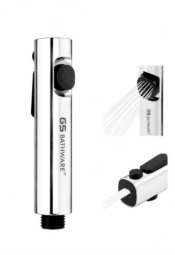 Image of Dual Flow Health Faucet for Toilet | Premium Jet Spray Gun Only | Rain & Stream Water Modes | Without Hose Pipe & Wall Hook | High Pressure Hand Bidet Sprayer | Chrome Finish