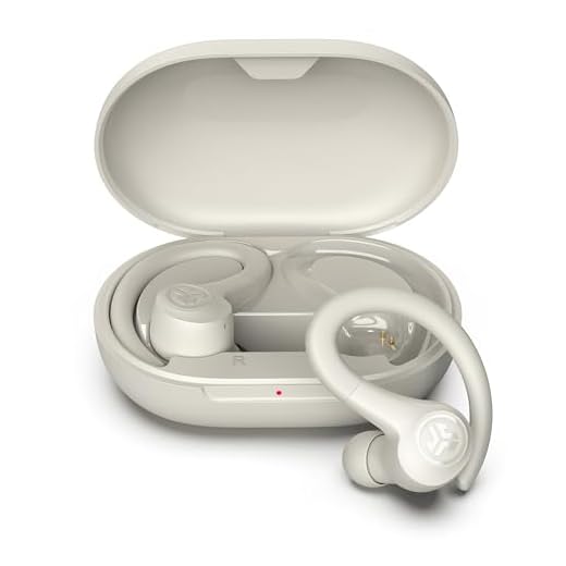 JLab Go Sport+ Wireless Workout Earbuds Featuring C3 Clear Calling, Secure Earhook Sport Design, 35+ Hour Bluetooth Playtime, and 3 EQ Sound Settings (Sand)