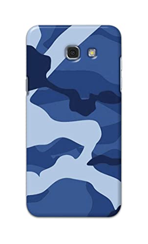 Image of Printed Hard Back Cover Case for Samsung Galaxy A7 2017 Back Cover (Army Blue Pattern) -1302