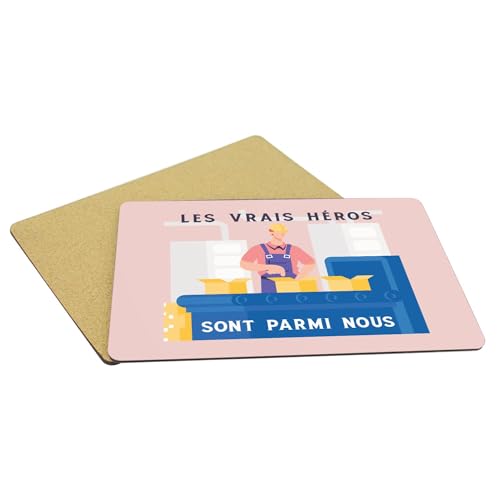 Sets de table souples en liège rose grand format 39,5x28,5 cm - 5