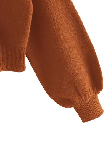 Image of ZAFUL Women's Cropped Sweater V-Neck Long Sleeve Pullover Jumper Knit Top