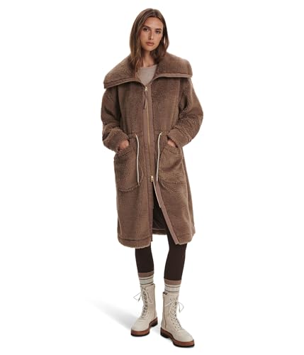 Varley Women's Logan Sherpa Coat, Ash Taupe, XL at Amazon Women's
