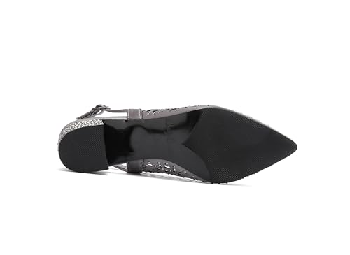 Lady Couture DONNA Rhinestone Satin Block Heel Slingback4