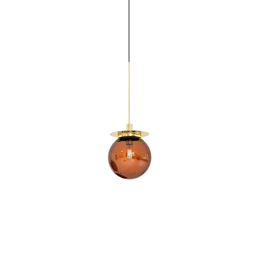 Lámpara de cristal redonda creativa para comedor y decoración acogedora de cafeterías modernas